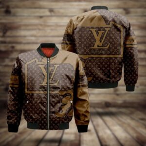 Limited LV Bomber Jacket Luxury Brand Unisex  Gift PEAB11035