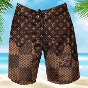 LV Brown Fashion Logo  Brand Shorts For Men Hot 2024 PEAa400010