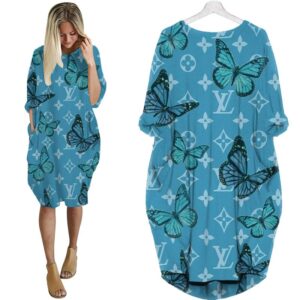 LV Hot Limited Batwing Pocket Dress For Women 2025 PM00175