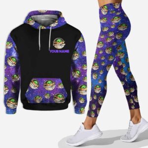 Personalized baby yoda hoodie leggings adults men women kids star wars clothes gifts for fans ht 7 125 Hoodie Leggings Set-PM00355