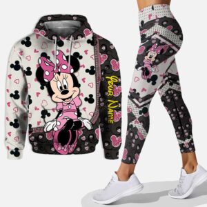 Personalized minnie mouse hoodie leggings for men women kids 50th anniversary disney world gifts shirt clothing ht 168 Hoodie Leggings Set-PM00334