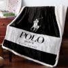 Ralph Lauren Black Fashion Luxury Brand Premium Blanket Fleece Home Decor LVT00253