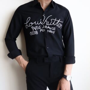 Limited LV Long Sleeve Button Shirt for Men Hot 2025 SUN337
