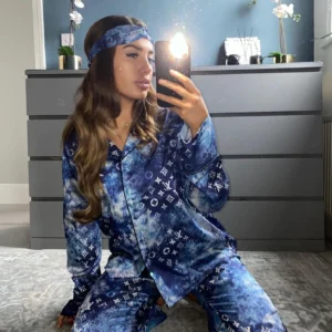 LOUIS VUITTON LUNA Blue Tie-Dye Long Set M30101058