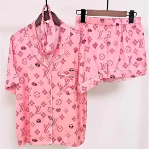 LV Hot Pink x Lips Short Set M3101027