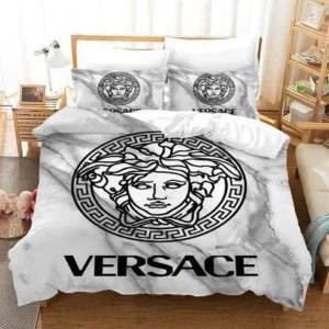 Best Versa.ce Black Logo In White Background Bedding Set