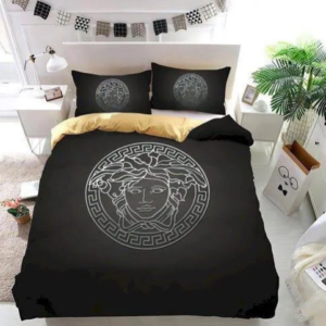 Best Versa.ce Big Logo In Black Background Bedding Set