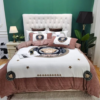 Versa.ce White And Brown Frame Bedding Set King Size