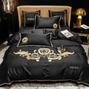 Versa.ce Royal Black And Gold Bedding Set King Size