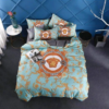 Versa.ce Mint And Signature Flames Bedding Set Queen