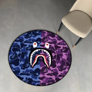 Supreme Bape Round Rug Carpet Luxury Brand Fashion Home Decor LVT00459