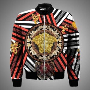 Limited Versa.ce Bomber Jacket Luxury Brand Unisex  Gift TH747