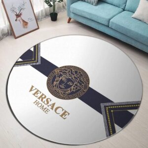 Versace Medusa Luxury Brand Fashion Round Rug Carpet Home Decor Special Gift LVT00409