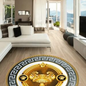 Versace Medusa Round Rug Carpet Luxury Brand Fashion Home Decor LVT00456