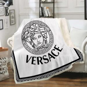 Versace White Fashion Luxury Brand Blanket Fleece Comfortable Blanket LVT00146
