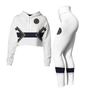 Versace white croptop hoodie leggings for women luxury brand clothing clothes outfit hot-PM00028