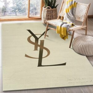 Yves Saint Laurent Fashion Logo Limited Edition Luxury Brand Rug Carpet Home Decor  LVT00355