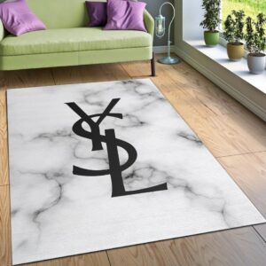 Yves Saint Laurent Fashion Logo Limited Edition Luxury Brand Rug Carpet Home Decor  LVT00356