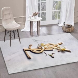 Yves Saint Laurent Fashion Logo Limited Edition Luxury Brand Rug Carpet Home Decor  LVT00357