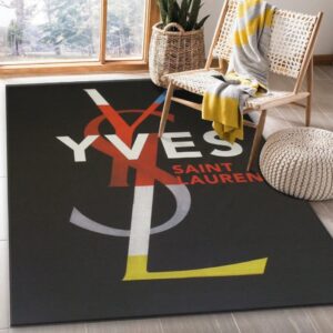 Yves Saint Laurent Fashion Logo Limited Edition Luxury Brand Rug Carpet Home Decor  LVT00354