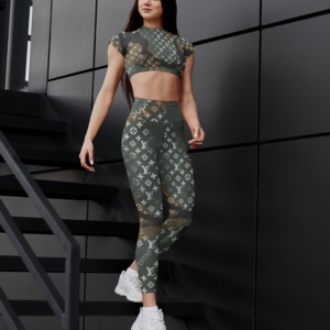 2025 Louis Vuitton Sportwear Combo Crop Top and Legging For Women - DN9200602