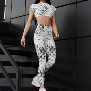2025 Louis Vuitton Sportwear Combo Crop Top and Legging For Women - DN9200603