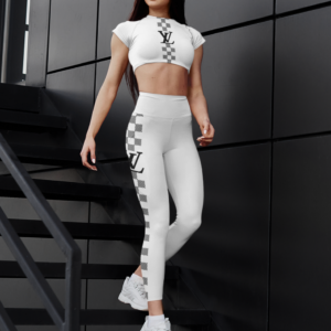 2025 Louis Vuitton Sportwear Combo Crop Top and Legging For Women - DN9200605