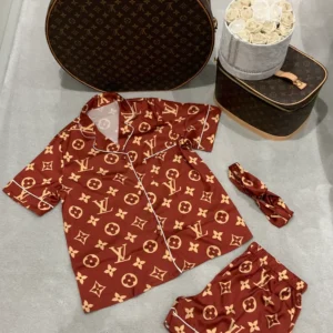 LV LUNA Brown & Cream Short Set M3101032