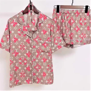 LV Cream & Red Short Set M3101035