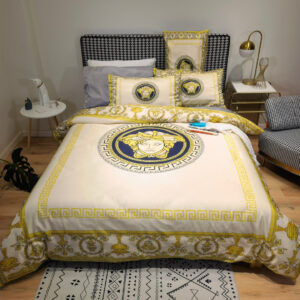 Verona White & Gold Medusa Bedding Set 2