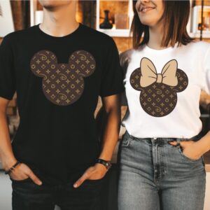 Disney Couple Louis Vuitton Hot Brand Luxury Limited Edition T- Shirt-PM01490345