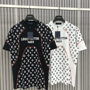 Unisex - (Black & White) Limited Edition Louis Vuitton T Shirts - B9G-TX-max09294