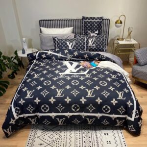 Louise Navy Leopard Bedding Set 2