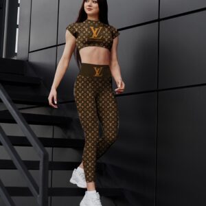 2025 Louis Vuitton Sportwear Combo Crop Top and Legging For Women - DN9200622