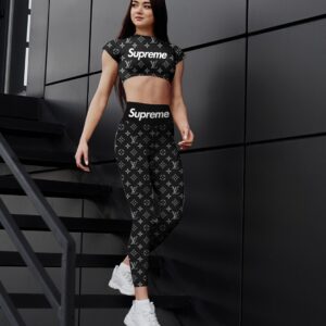 2025 Louis Vuitton Sportwear Combo Crop Top and Legging For Women - DN9200624