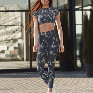 2025 Louis Vuitton Sportwear Combo Crop Top and Legging For Women - DN9200617